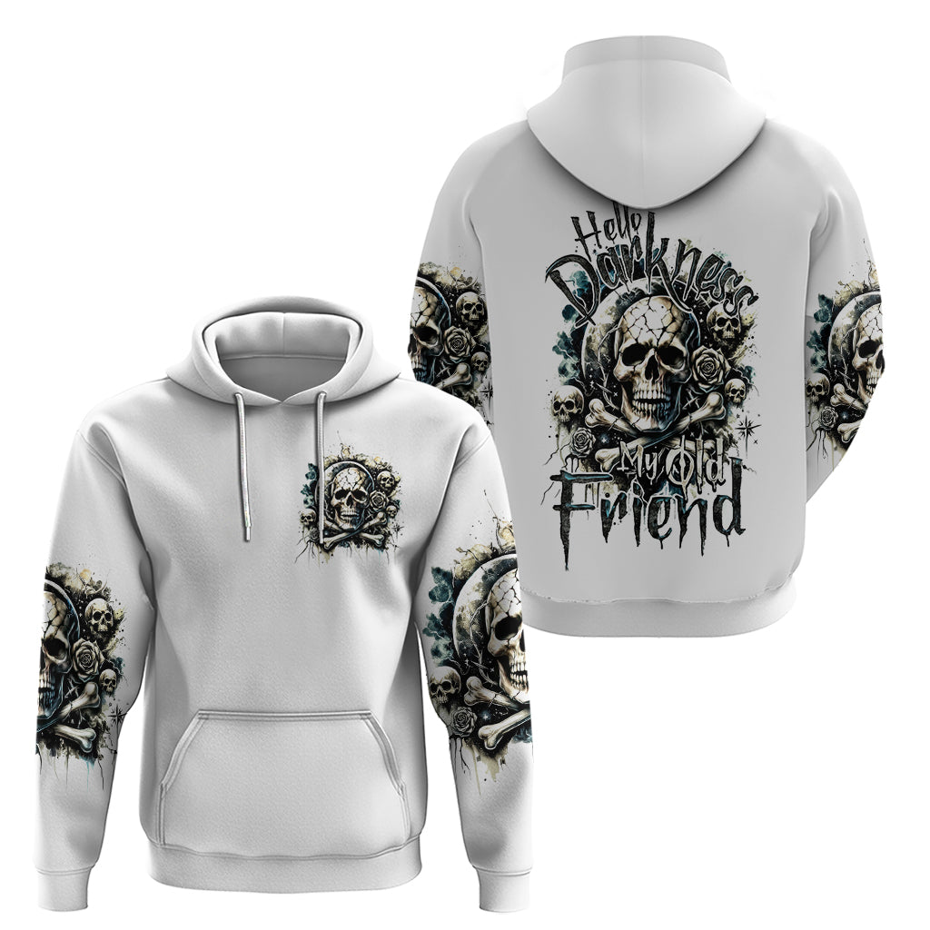 Black Skull Hoodie Hello Darkness My Old Friend DT01