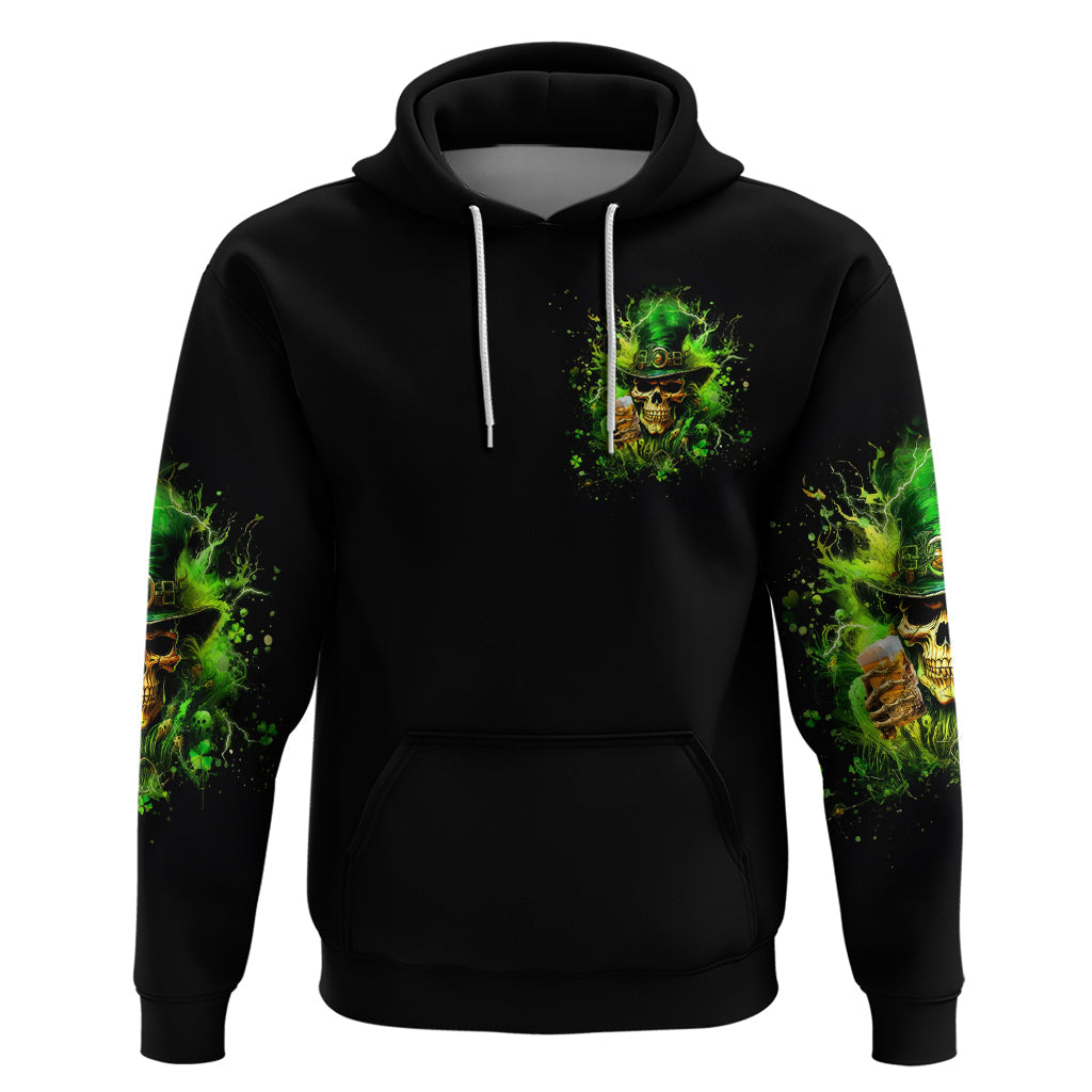 Irish Skull Hoodie The Devil Whispered To Me I'm Coming For You I Whisper Back Bring Beer DT01
