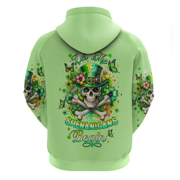 Irish Skull Hoodie Let The Shenanigans Begin DT01