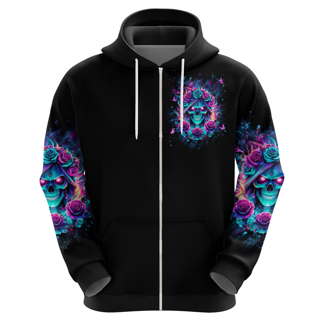 Rose Skull Hoodie She Whispered Back Iam The Storm DT01