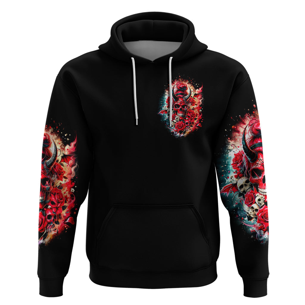 Devil Skull Hoodie Stuck Between IDK IDC and IDGAF DT01