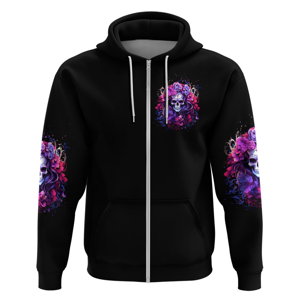 Flower Skull Hoodie The Good Girl In Me Got Tired Of The Bullshit So The Bitch In Me Came Out To Play DT01