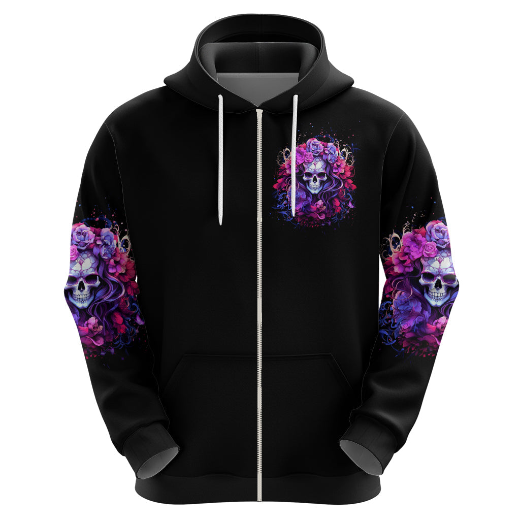 Flower Skull Hoodie The Good Girl In Me Got Tired Of The Bullshit So The Bitch In Me Came Out To Play DT01