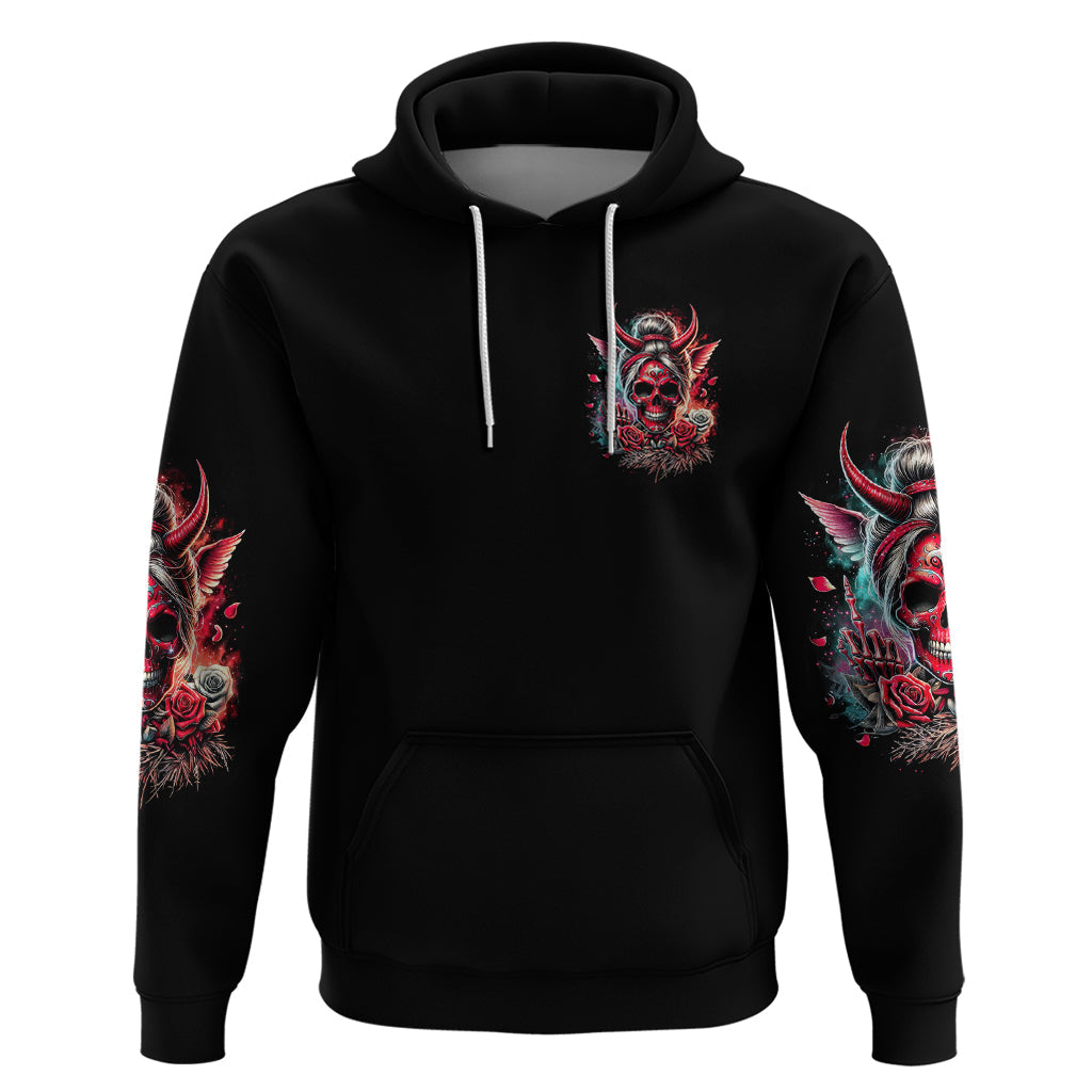 Devil Skull Hoodie The Perseon I Afraid Of Is Myself That Fucker Is Crazy DT01