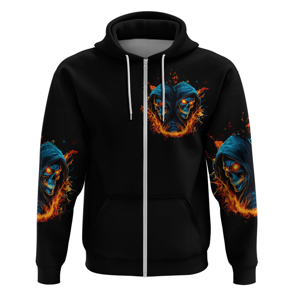 Double Fire Skull Hoodie I Have 3 Side Quite Funny And The Side You Never Want To See DT01