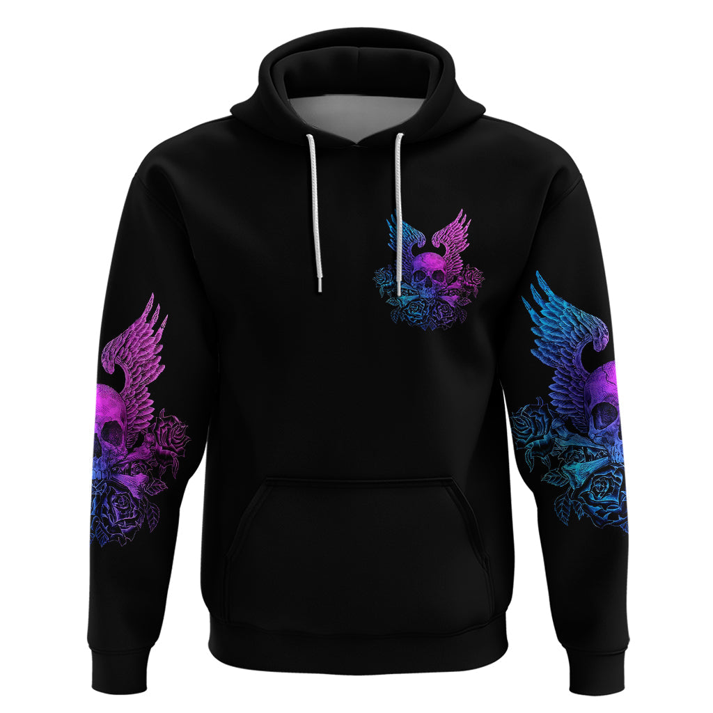 Wings Skull Hoodie Heaven Don't Want Me Hell Afraid I Take Over DT01