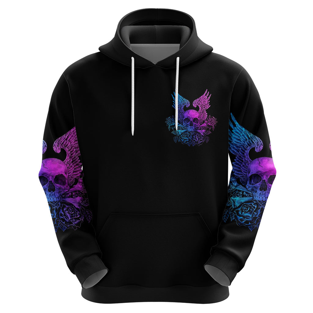 Wings Skull Hoodie Heaven Don't Want Me Hell Afraid I Take Over DT01