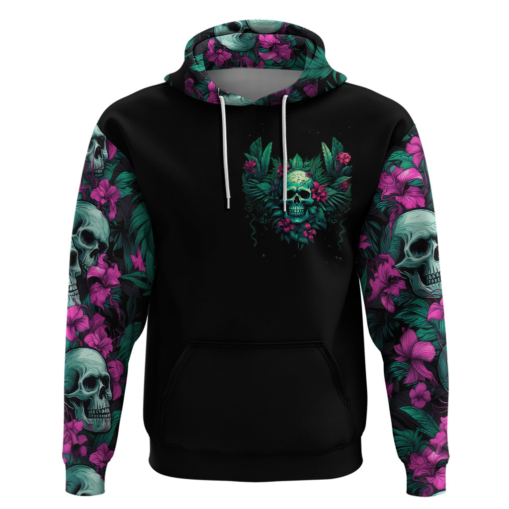 Tropical Skull Hoodie I'm Blunt Because God Rolled Me That Way DT01