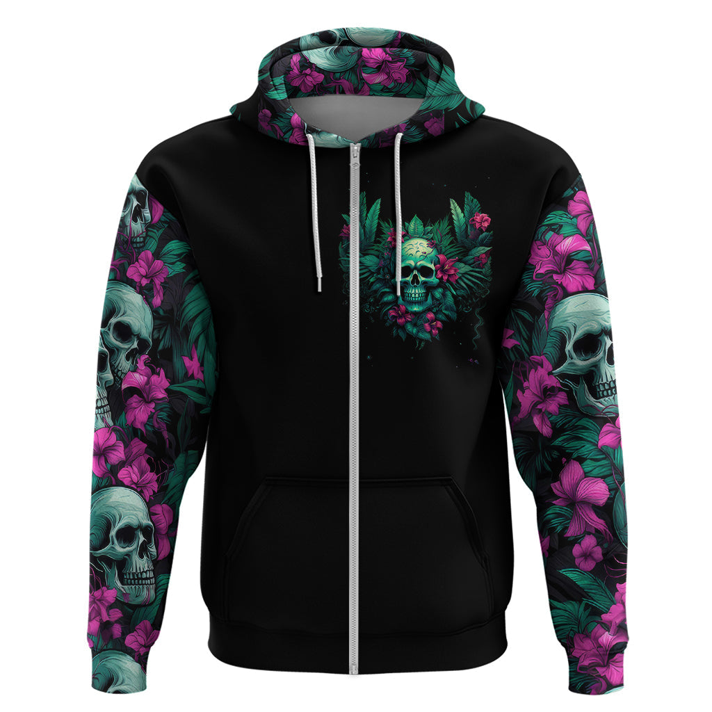 Tropical Skull Hoodie I'm Blunt Because God Rolled Me That Way DT01