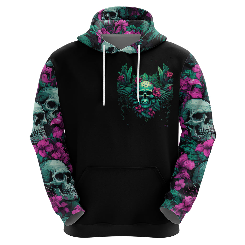 Tropical Skull Hoodie I'm Blunt Because God Rolled Me That Way DT01