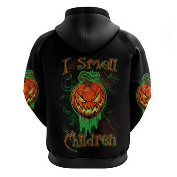Jack O Lantern Skull Hoodie I Smell Children DT01