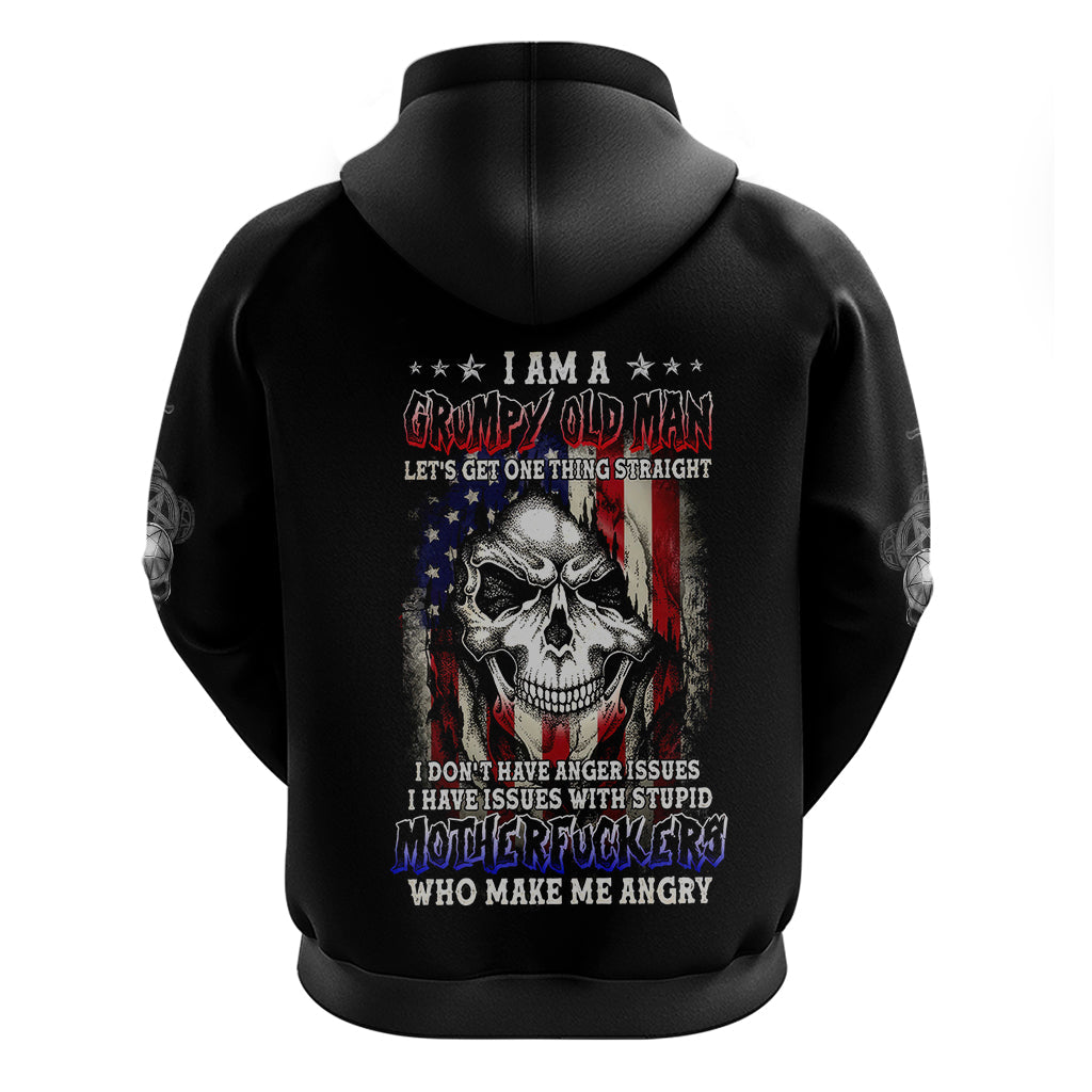American Skull Hoodie Grumpy Old Man Motherfuckers Who Make Me Angry DT01