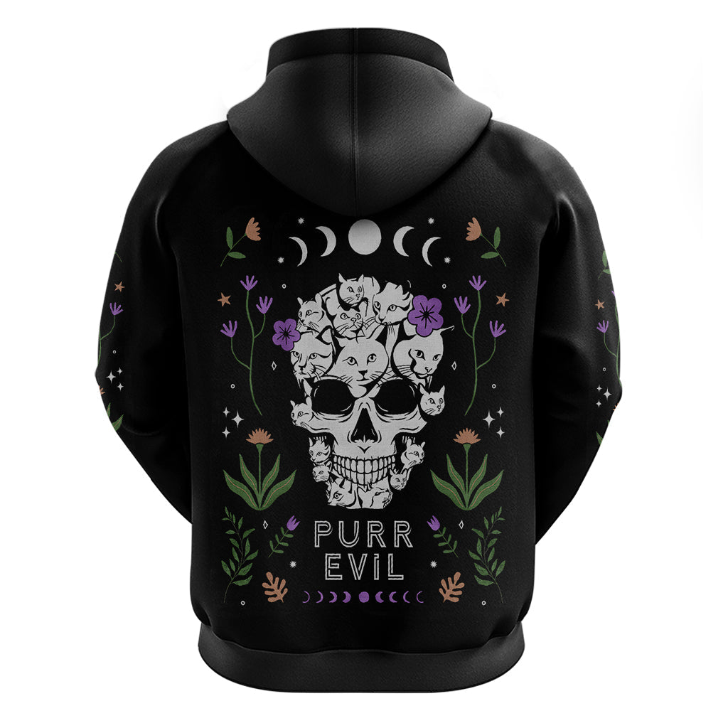 Cat Skull Hoodie Purr Evill DT01