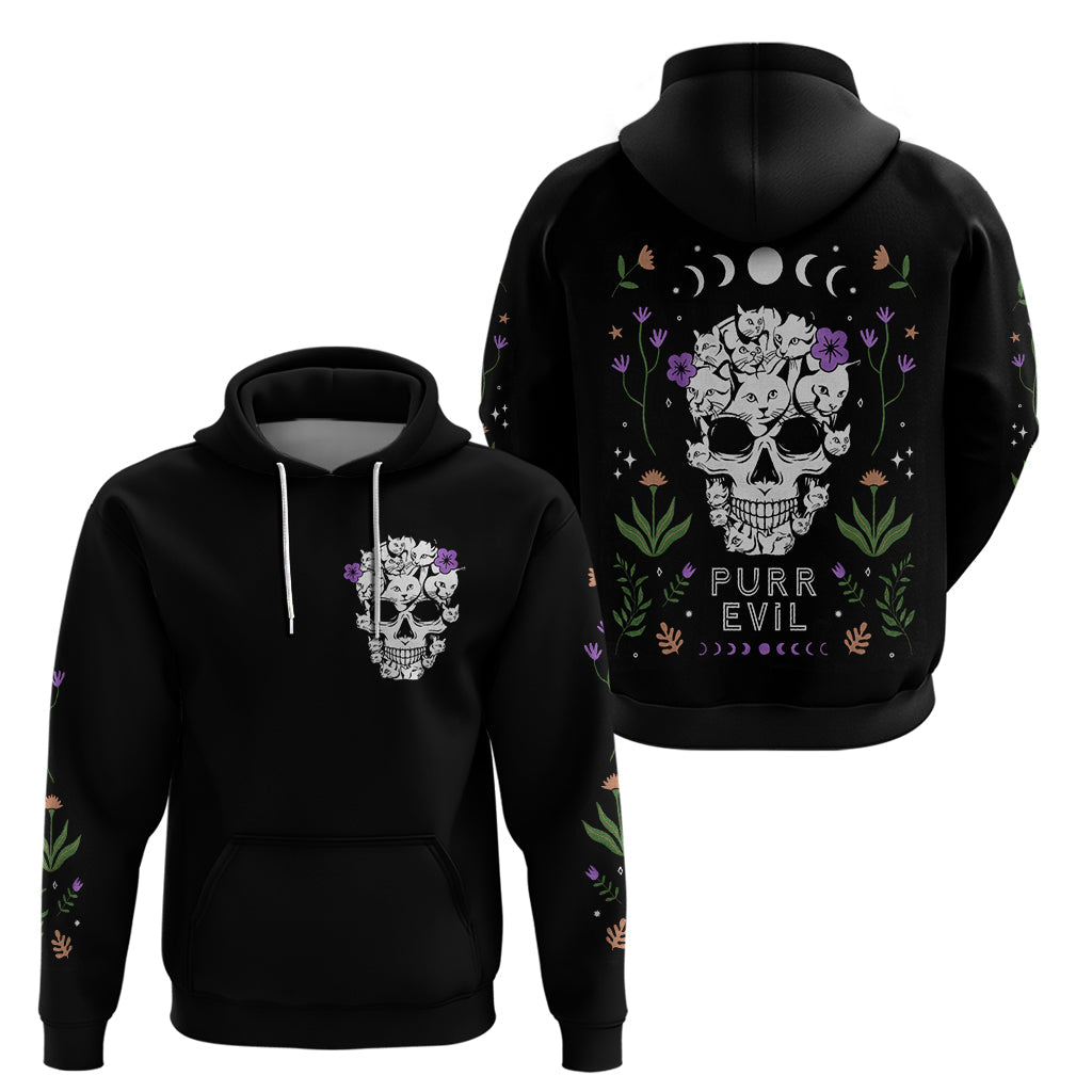 Cat Skull Hoodie Purr Evill DT01
