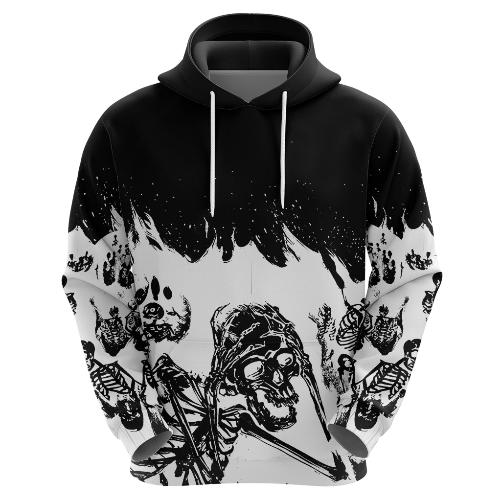 Fire Skull Hoodie Scream In Fire DT01