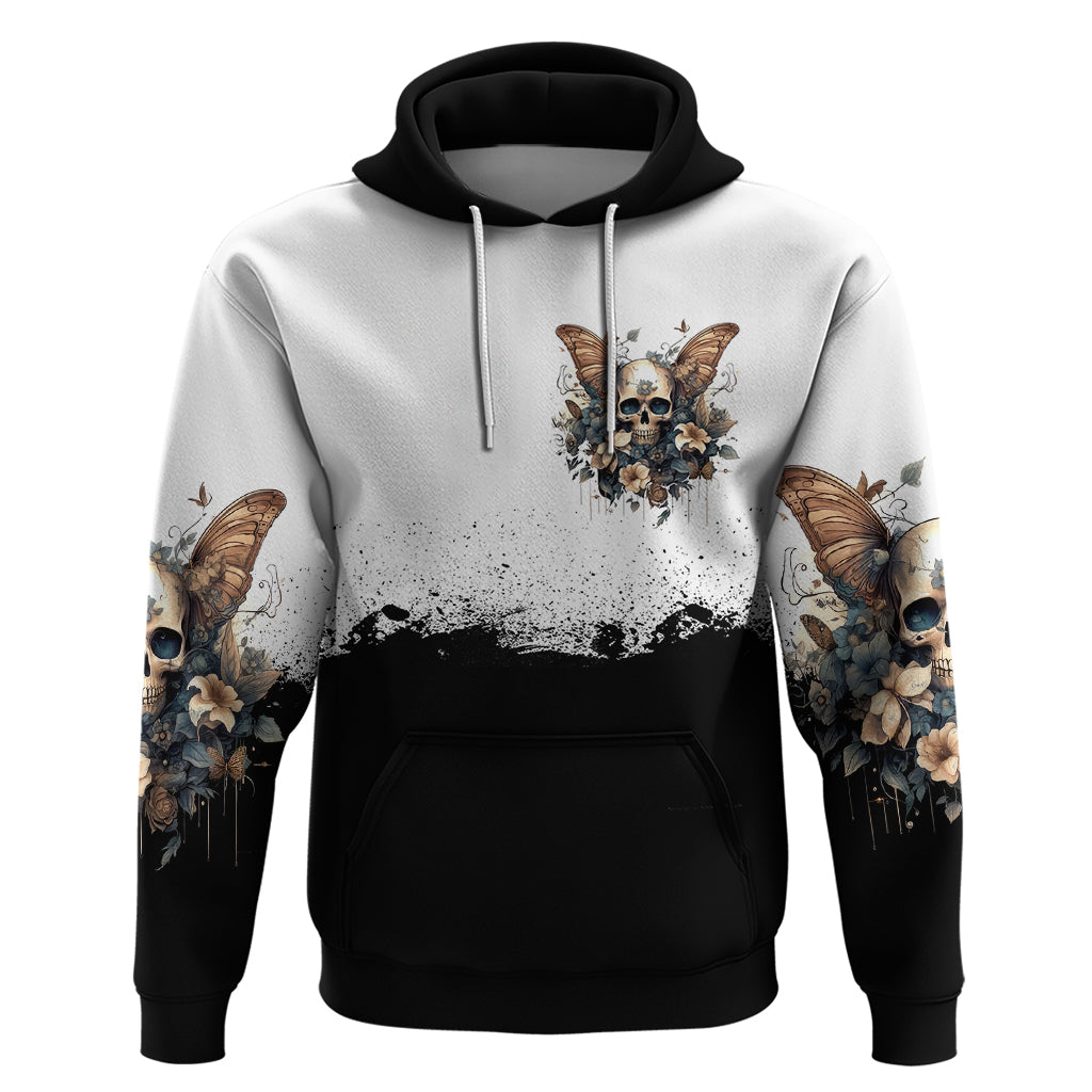 Butterfly Skull Hoodie Flower Butterfly Gothic Skull DT01