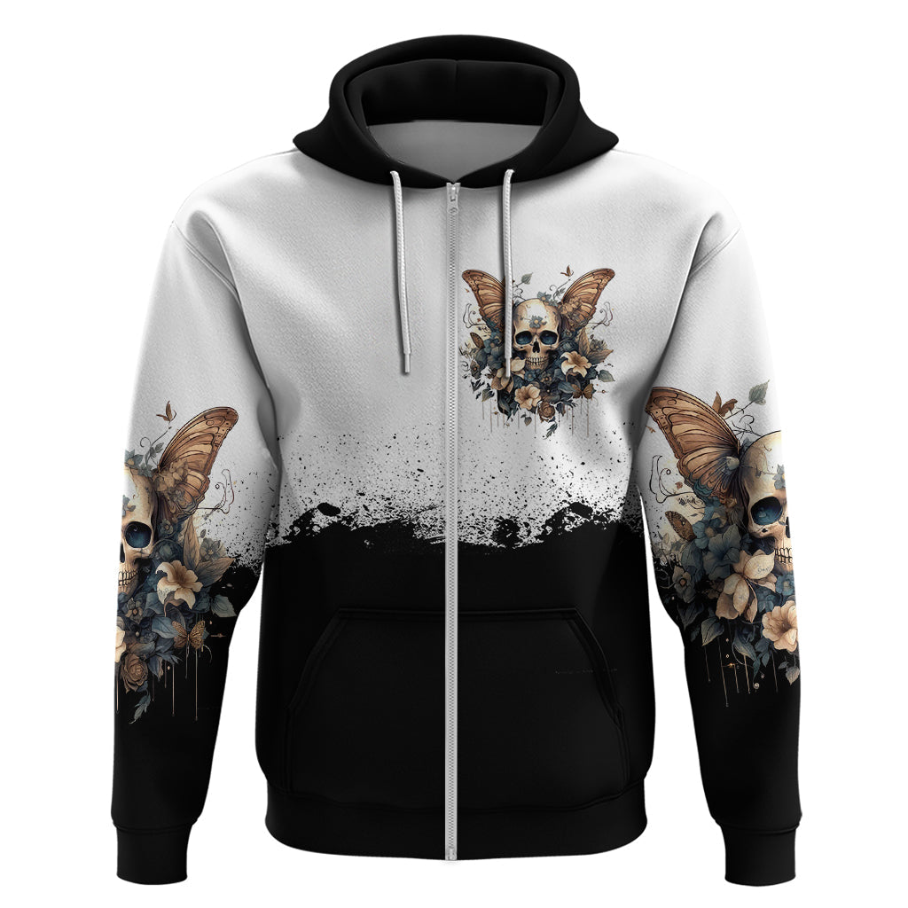 Butterfly Skull Hoodie Flower Butterfly Gothic Skull DT01