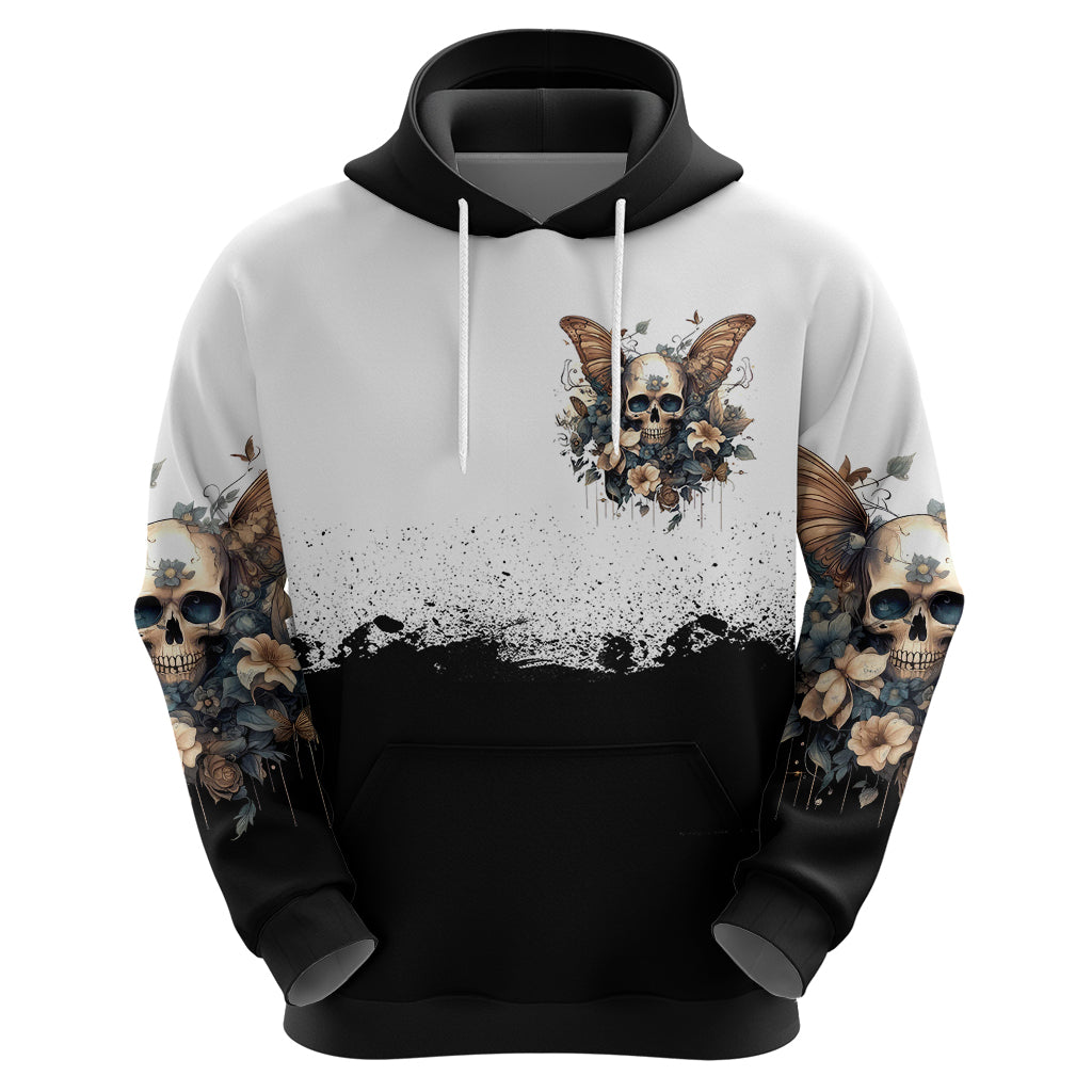 Butterfly Skull Hoodie Flower Butterfly Gothic Skull DT01