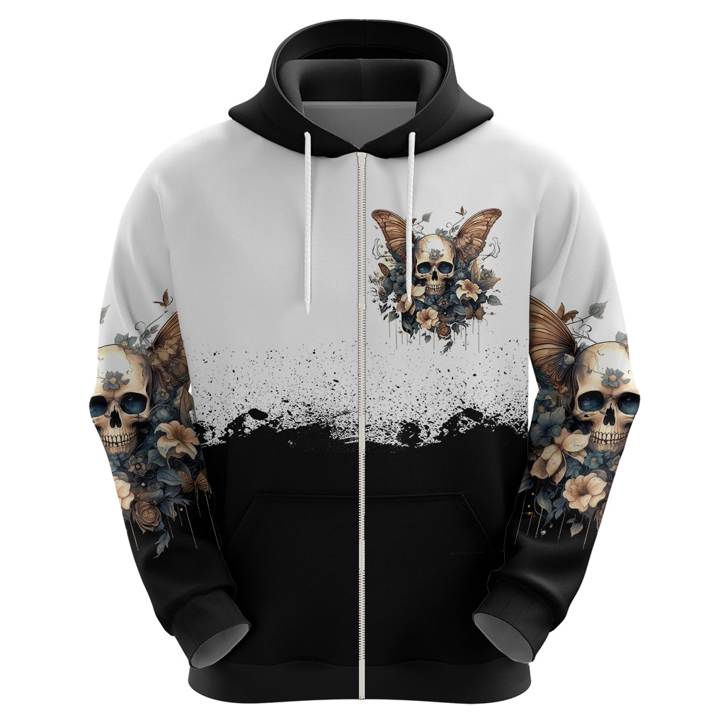 Butterfly Skull Hoodie Flower Butterfly Gothic Skull DT01