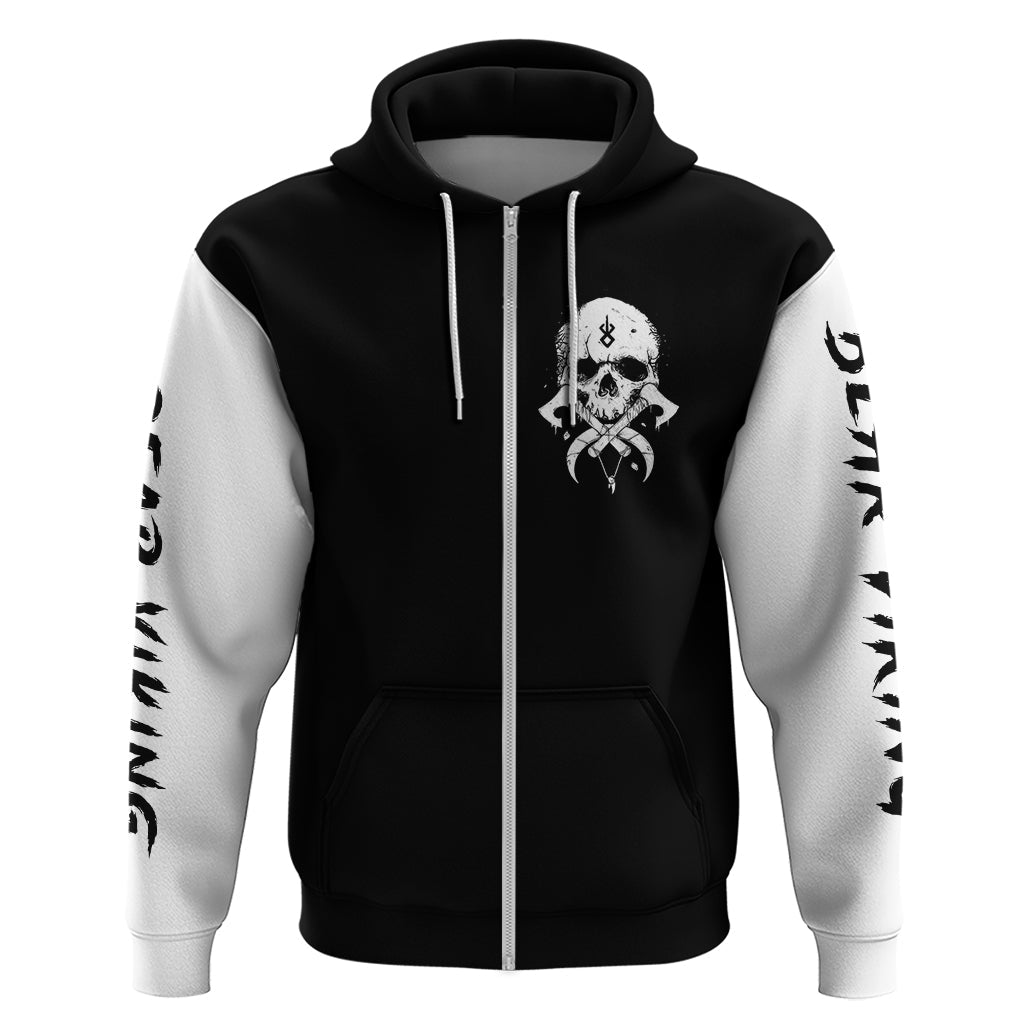 Viking Skull Hoodie Bear Viking Cross Skull DT01