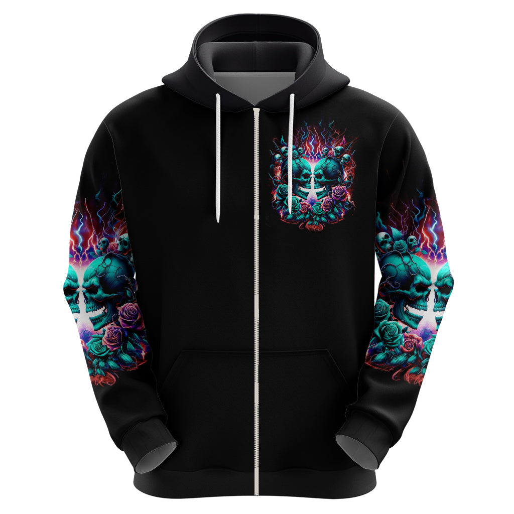 Twin Skull Hoodie Don't Try Figure Me out I'm A Special Kind Of Twisted DT01