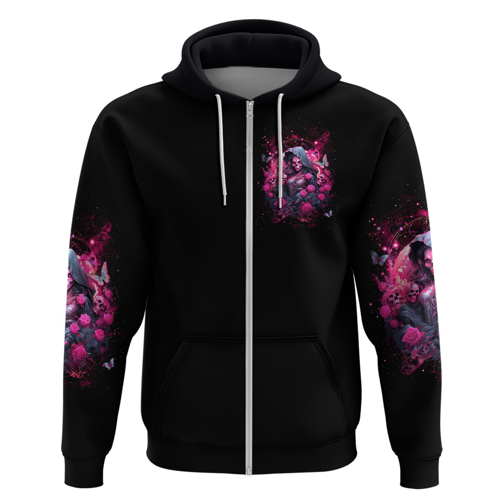 Witch Skull Hoodie They Whispered To Her You Cannot Withstand The Storm DT01