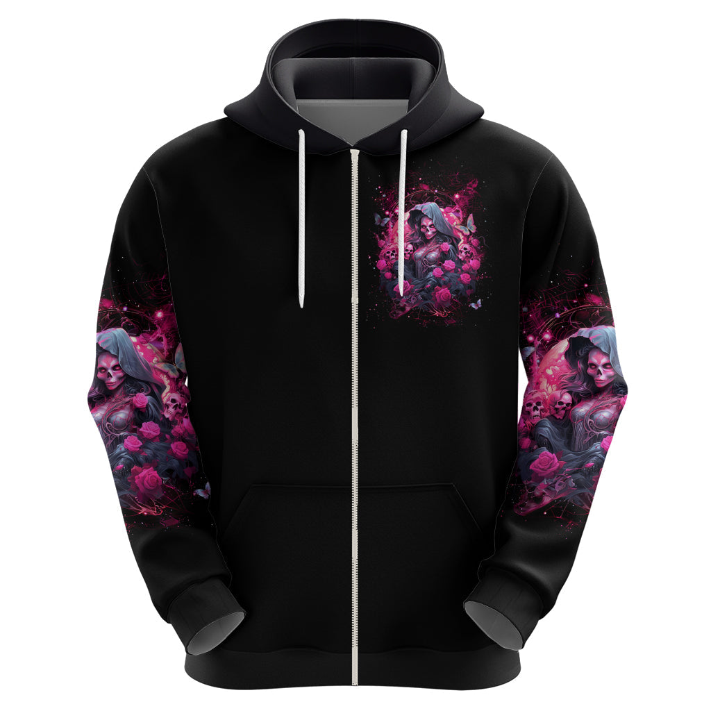 Witch Skull Hoodie They Whispered To Her You Cannot Withstand The Storm DT01