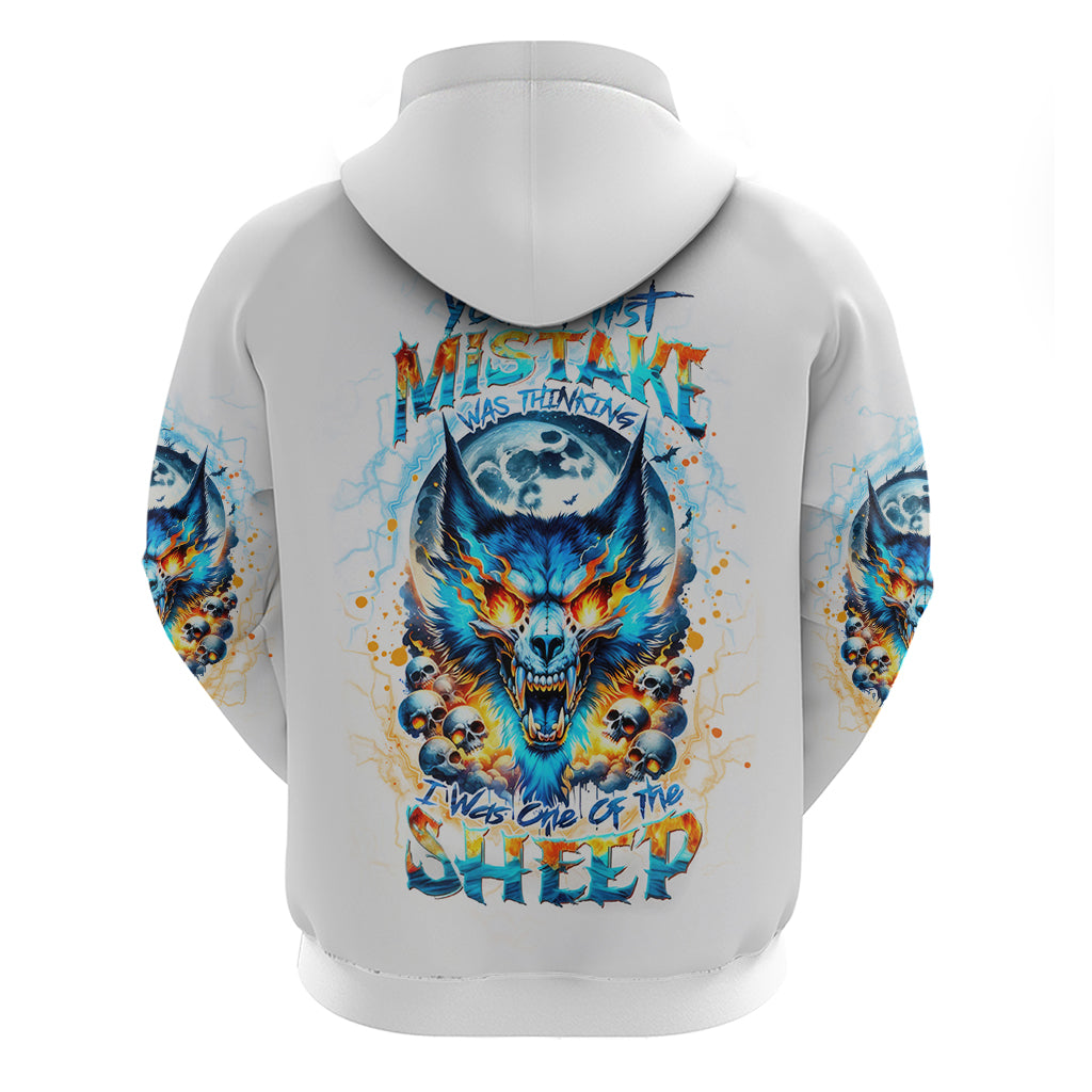 Wolf Skull Hoodie You First Mistake Was Thinking I Was One Of The Sheep DT01