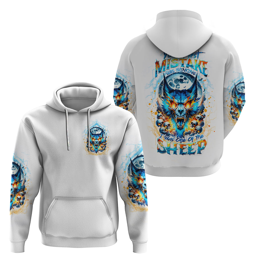 Wolf Skull Hoodie You First Mistake Was Thinking I Was One Of The Sheep DT01