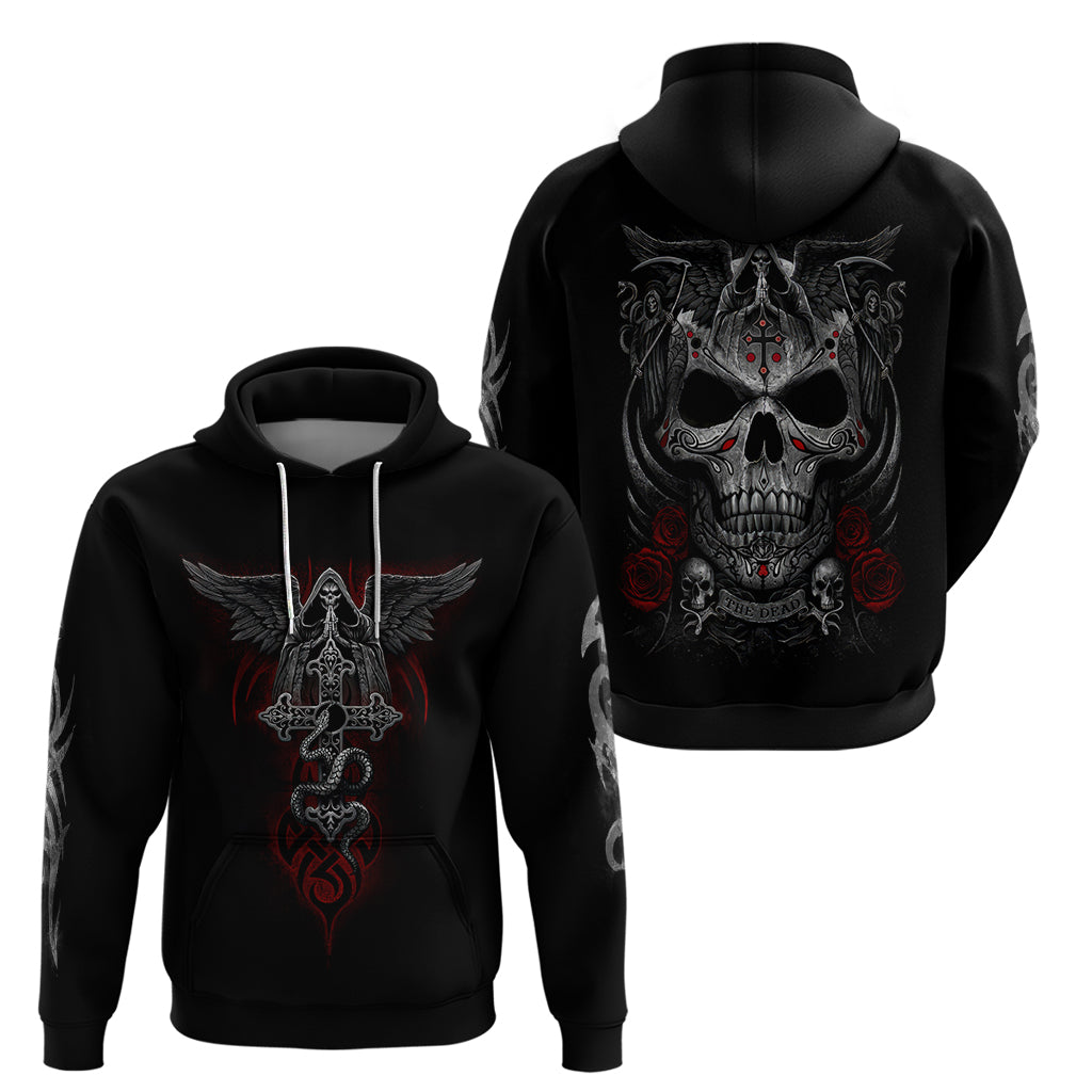 Skull Hoodie Cross Snake Bloody Skull DT01