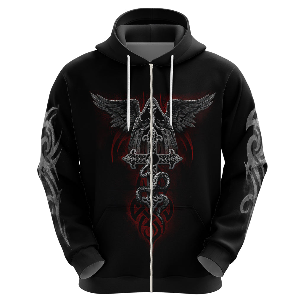 Skull Hoodie Cross Snake Bloody Skull DT01