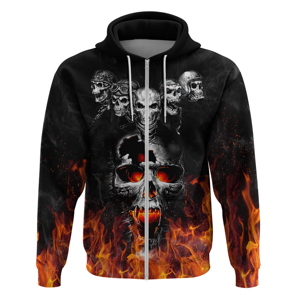 Flaming Skull Hoodie Hoodie Spectral Pyre DT01