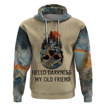 Skull Hoodie Hello Darkness My Old Friend DT01