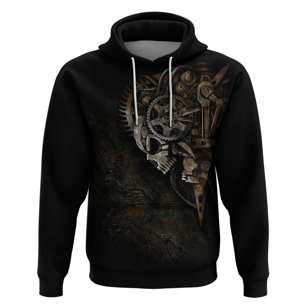 Unveiling the Mechanical Skull Hoodie Cybernetic Enigma DT01
