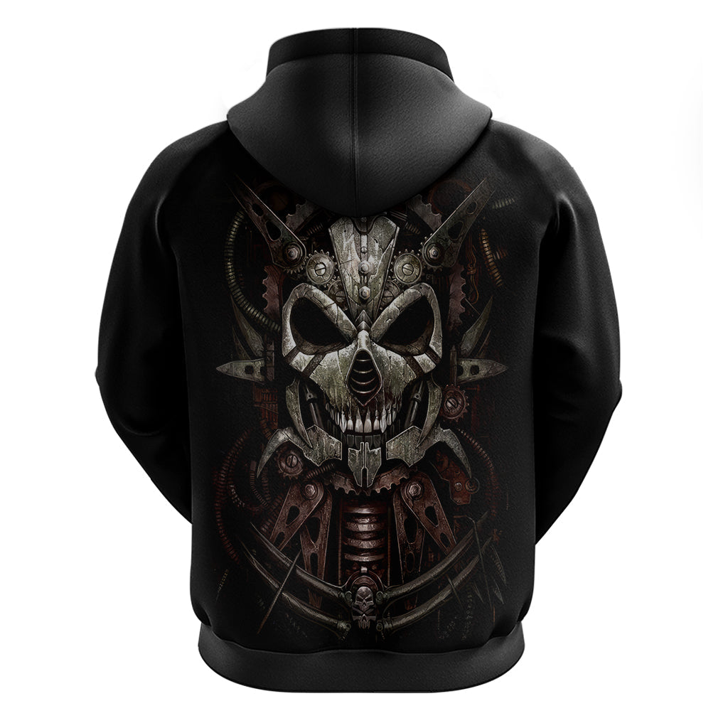 Unveiling the Mechanical Skull Hoodie Cybernetic Enigma DT01