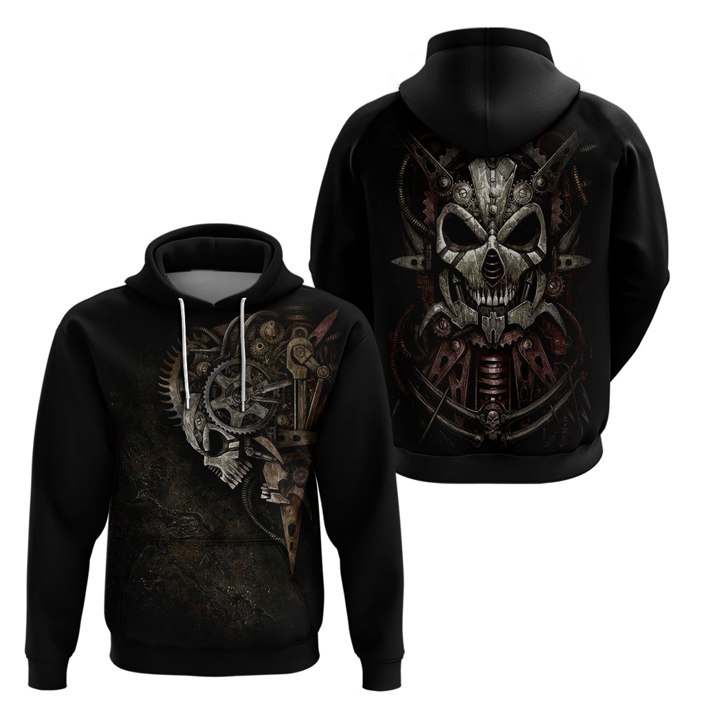 Unveiling the Mechanical Skull Hoodie Cybernetic Enigma DT01