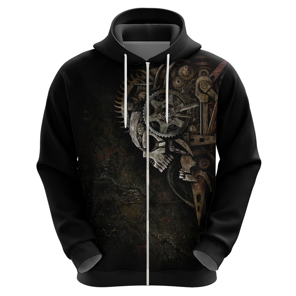 Unveiling the Mechanical Skull Hoodie Cybernetic Enigma DT01