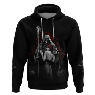 Skull Hoodie Death Angel And Da de Muertos Girl DT01