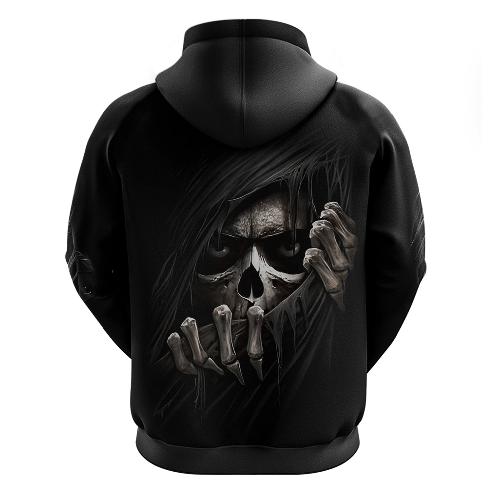 Skull Hoodie Evil Skeleton Look Inside DT01
