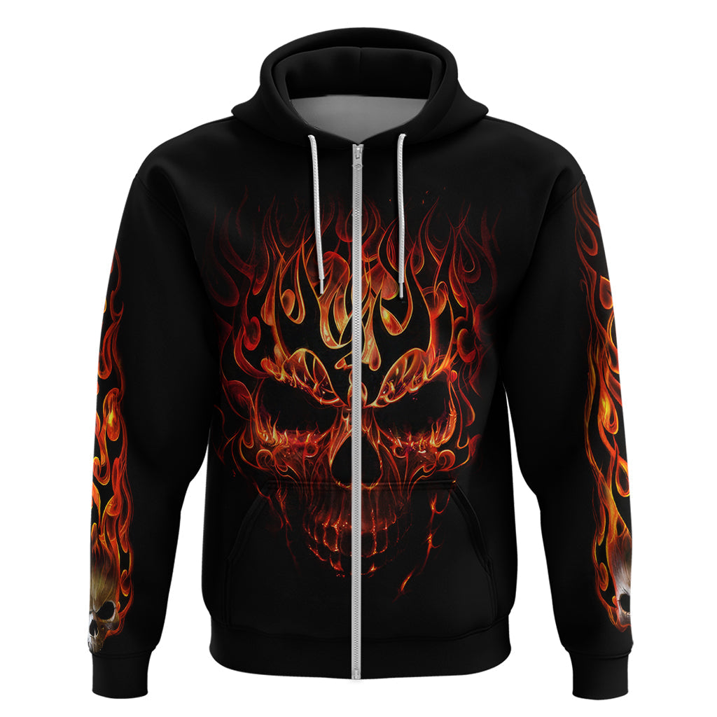 Skull Hoodie Fire Skull Tattoo Scream DT01