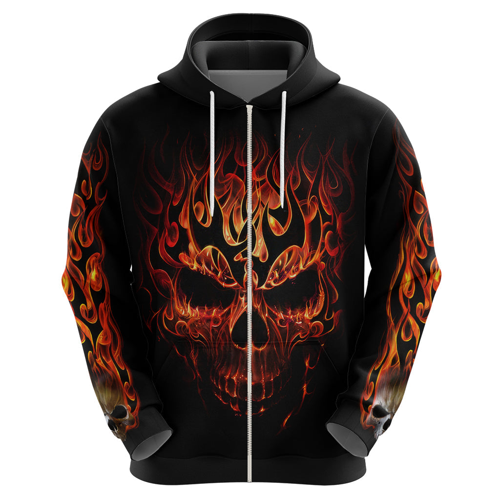 Skull Hoodie Fire Skull Tattoo Scream DT01