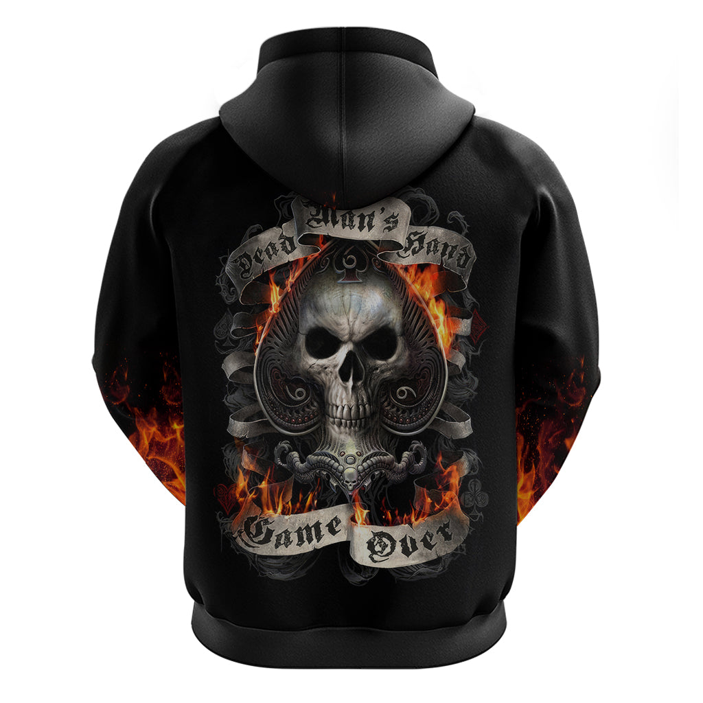 Skull Hoodie Gambling Death Fire DT01
