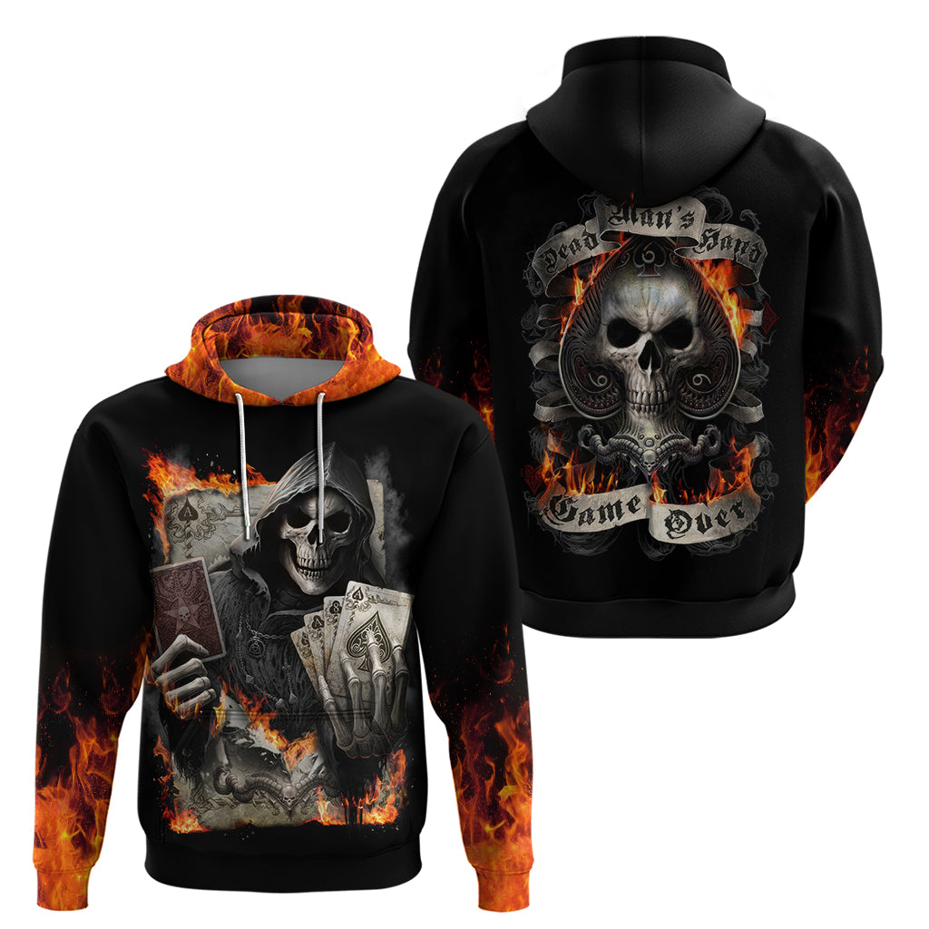 Skull Hoodie Gambling Death Fire DT01