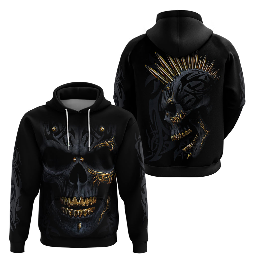 Skull Hoodie Golden Skull Gangster DT01