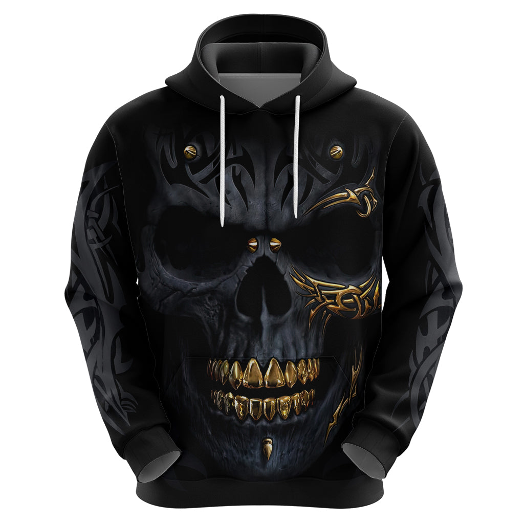 Skull Hoodie Golden Skull Gangster DT01