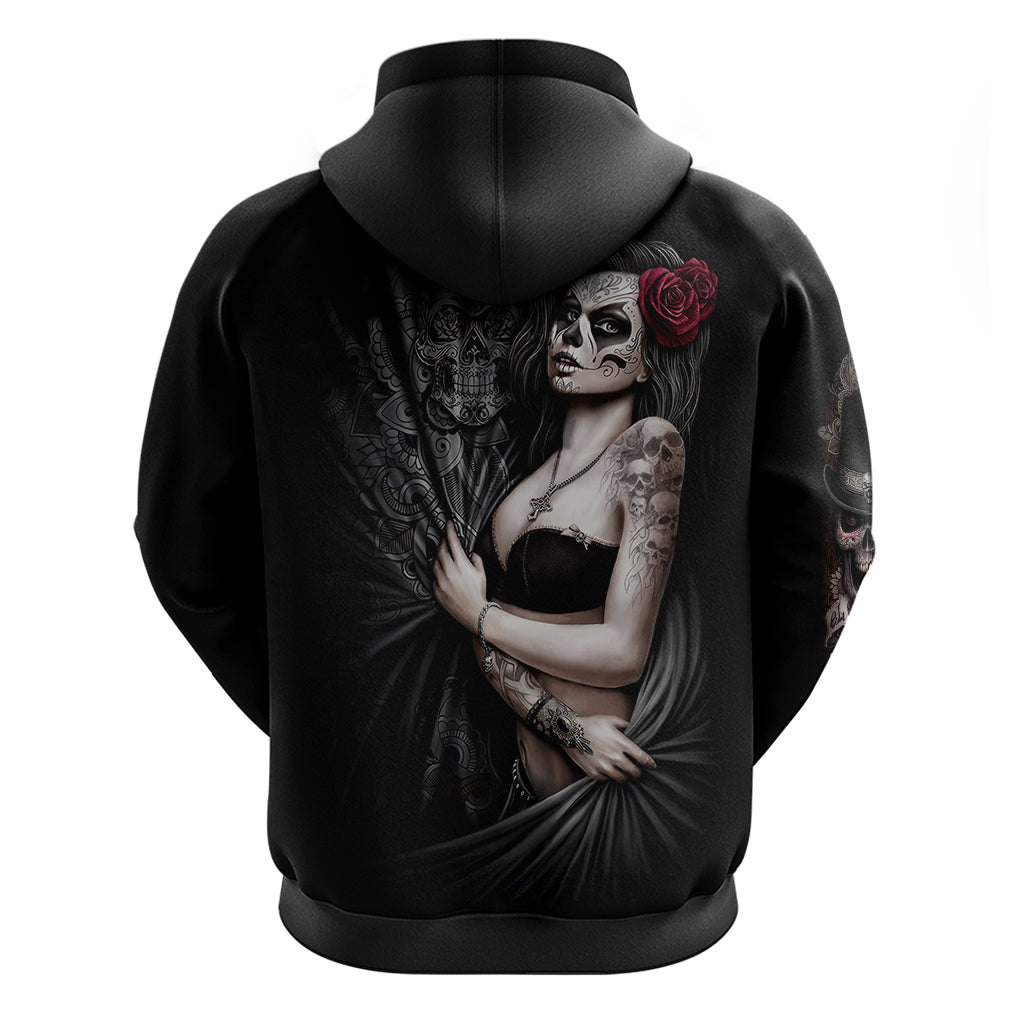 Skull Hoodie Girl Day Of The Dead DT01