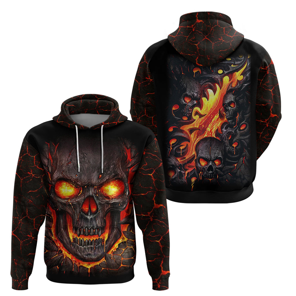 Skull Hoodie Flame Skull Lava Inside DT01