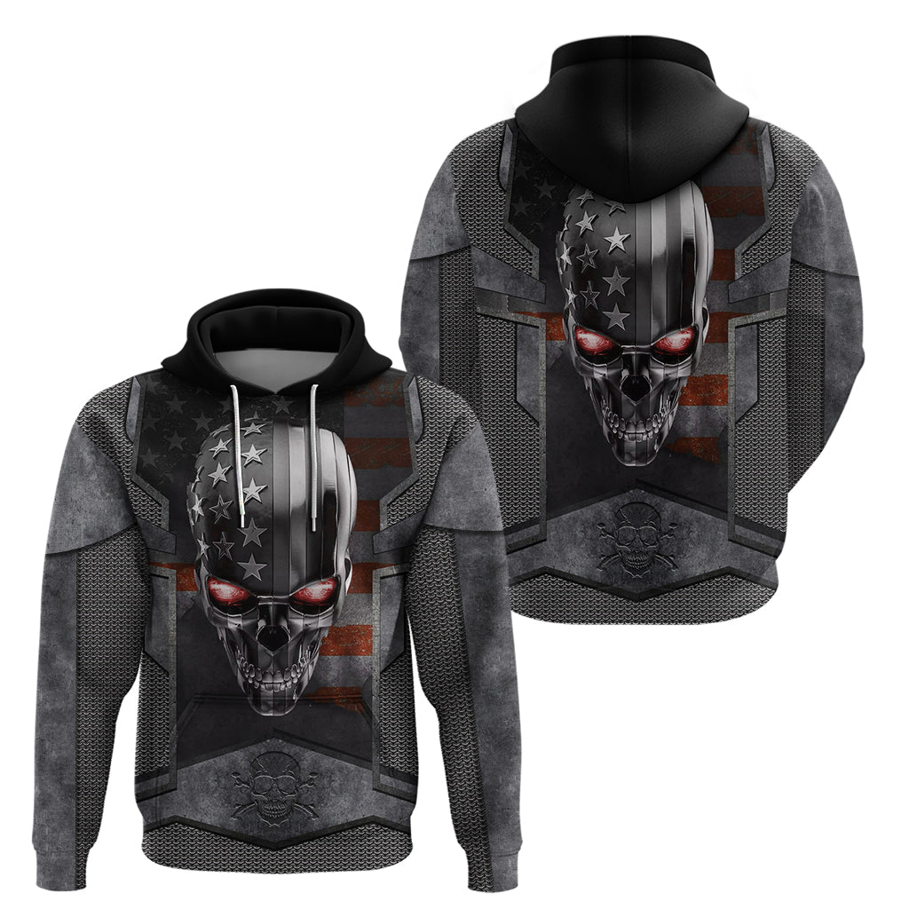 Skull Hoodie Metal Head Skull American DT01