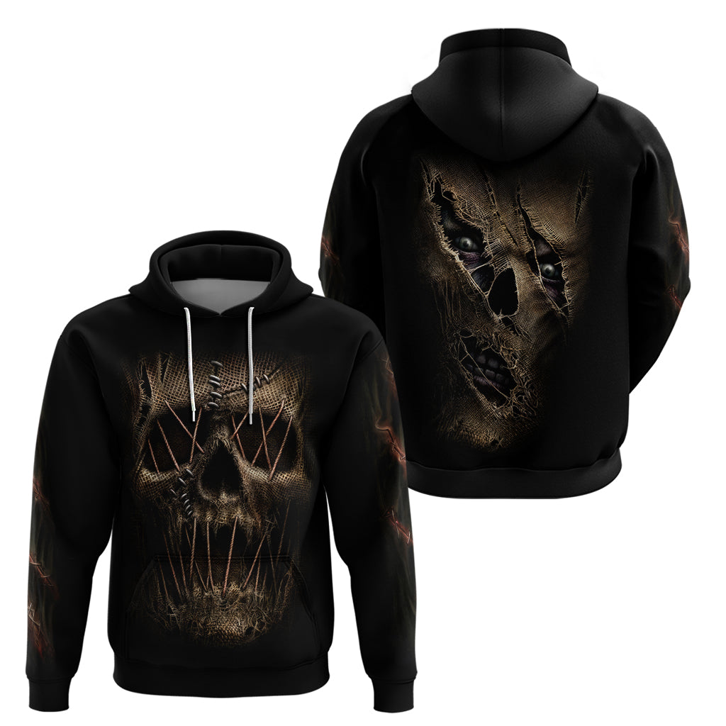 Skull Hoodie Mummy Face Inside DT01
