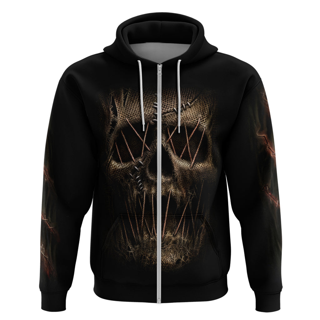 Skull Hoodie Mummy Face Inside DT01